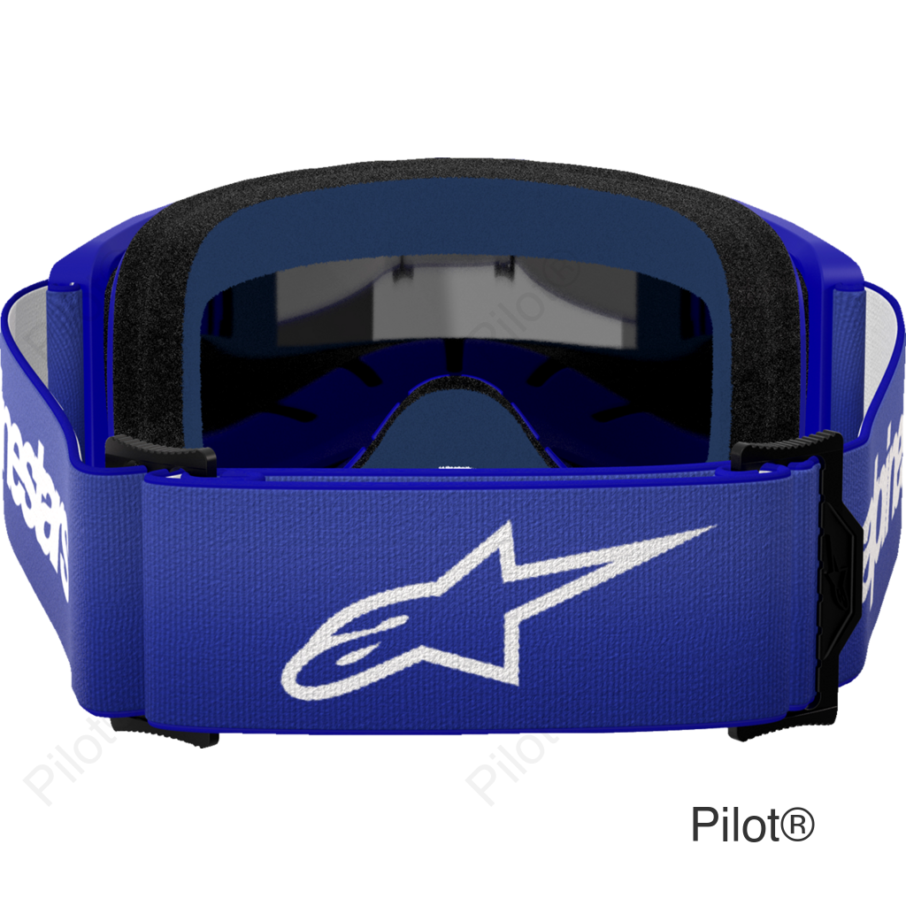 Vision 3 Goggle - Wordmark - Blue - Silver Mirror