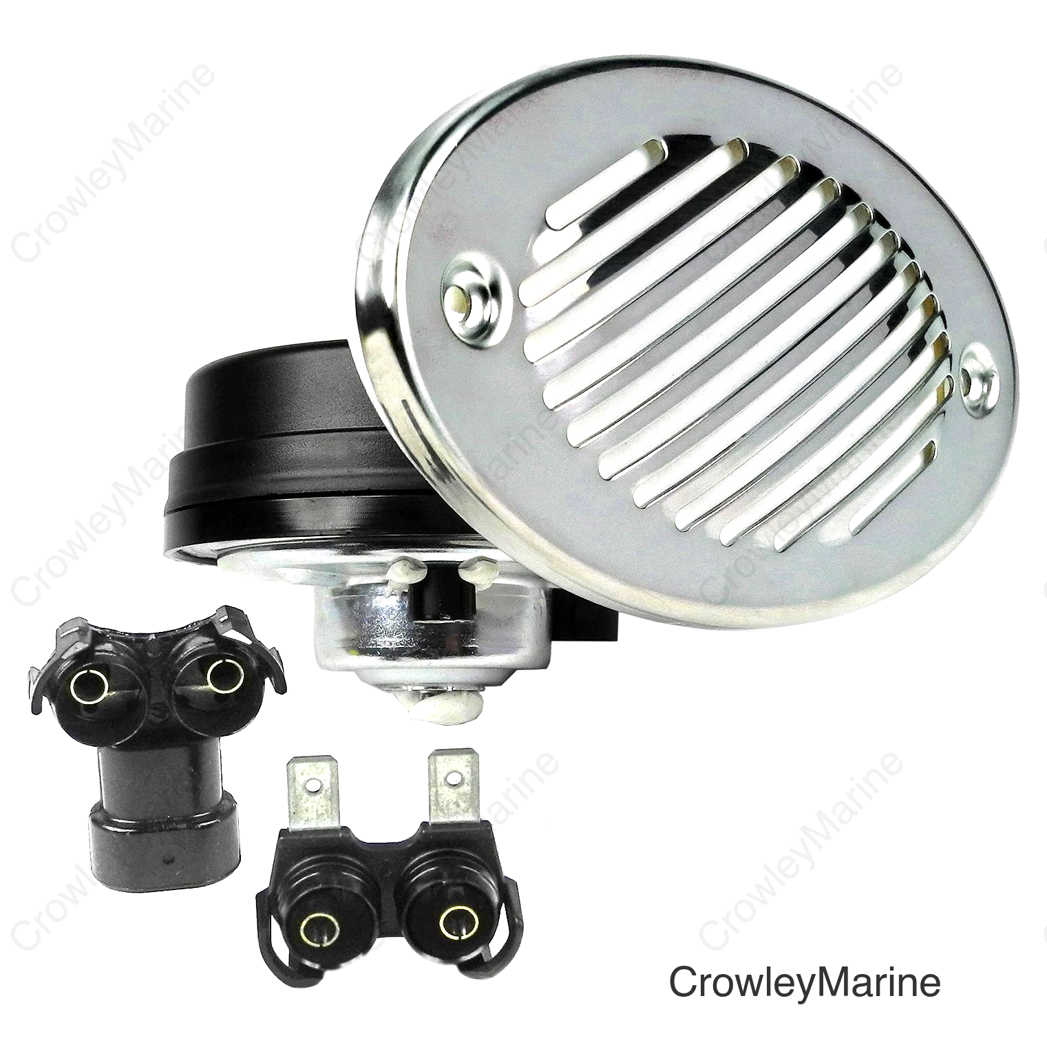 Seachoice Hidden Boat Horn, ABYC and NMMA Standard, Stainless Steel Cover