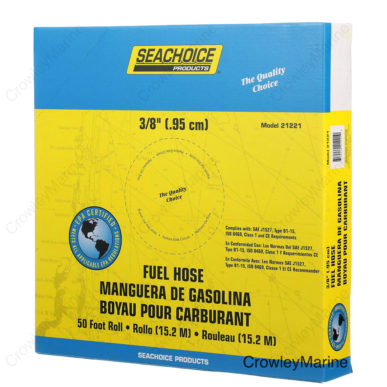Seachoice Fuel Hose EPA Compliant, For Repair and Replacement on Outboard Engines, Type B1-15