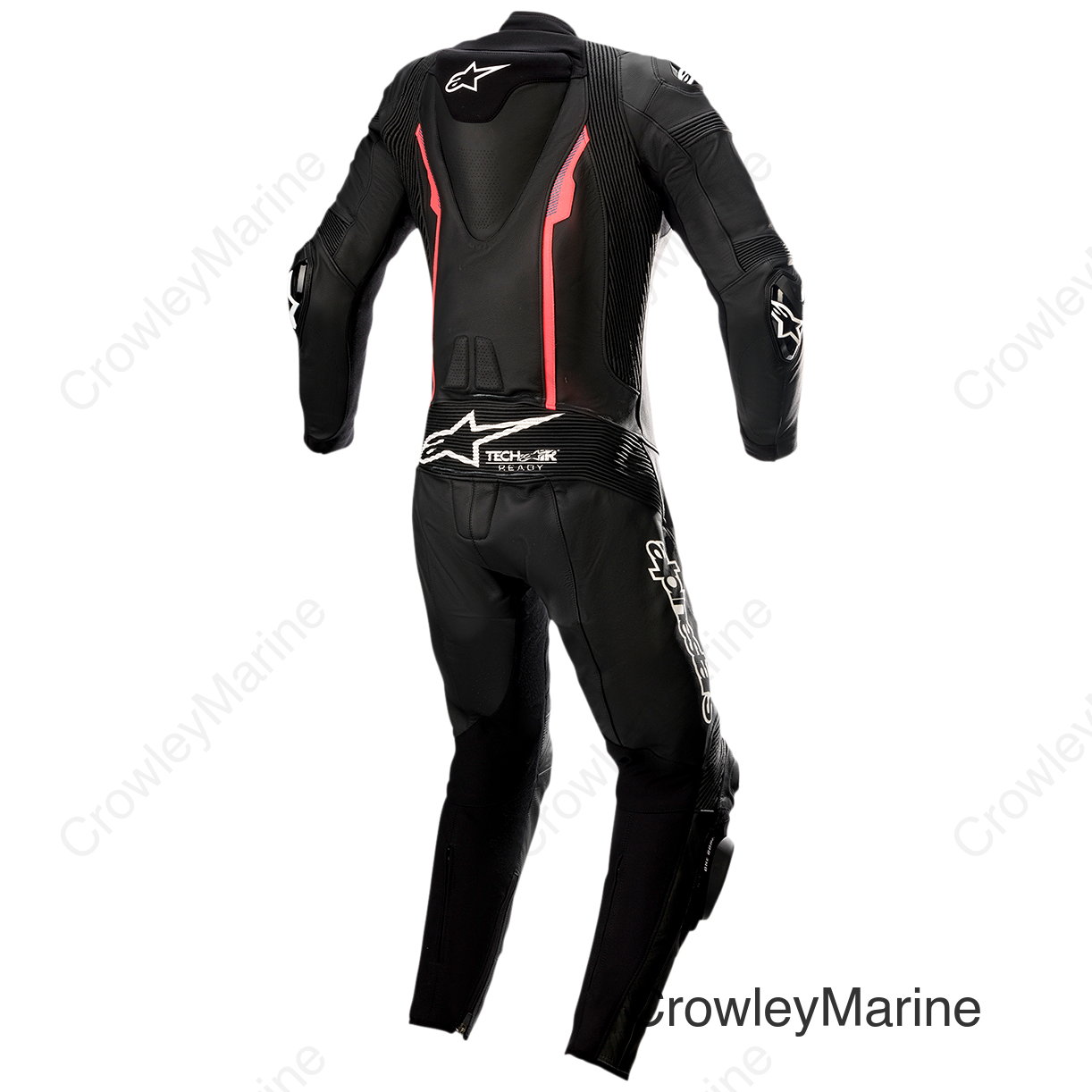 Stella Missile v2 1-Piece Leather Suit - Black/Pink - US 12 / EU 48