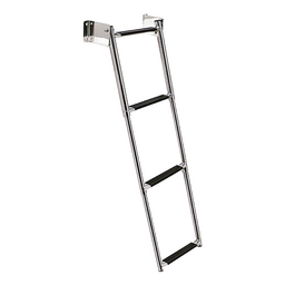 Seachoice Telescoping Transom Mount Ladder, Stainless Steel, 4 Steps, 300 Lb. Capacity thumbnail-6