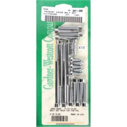 Bolt Kit - Primary/Derby Cover - Socket-Head - Chrome thumbnail-0