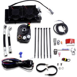 Oil Cooler Kit - Naked - Black - Dyna/FXR/Softail/Touring thumbnail-2