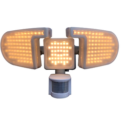 205 Integrated LED White Triple Head Outdoor Solar Motion Activated Light (2-Pack) (22242)