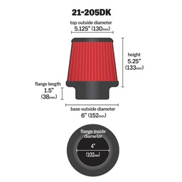 AEM 4 in Short Neck 5 in Element Filter thumbnail-2