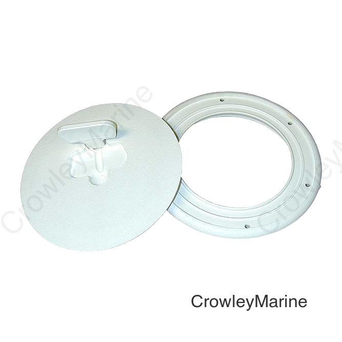 T-H Marine Quick Release Deck Plate 6" Diameter, Polar White
