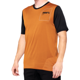 Ridecamp Jersey - Terracotta/Black - Medium thumbnail-0