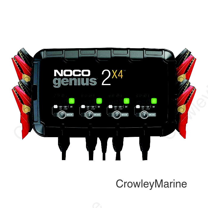 Noco GENIUS2X4 Multi-Bank Battery Charger & Maintainer, 8 Amps/4 Banks