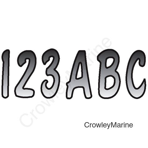 Hardline Series 200 Registration Kit, Cursive Font With Top to Bottom Color Gradations (Includes 4 Sets of 3" A-Z, 0-9)
