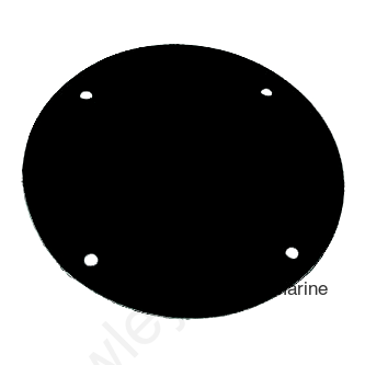 T-H Marine Screw Down Deck Plate 8" OD, Black