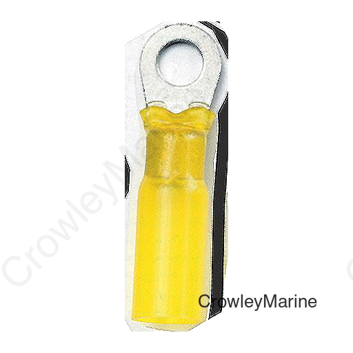 Ancor 312603 Marine Grade™ Heat Shrink Ring Terminals, 3/8" Fastener, 12-10 Wire, Yellow, 3/Pk