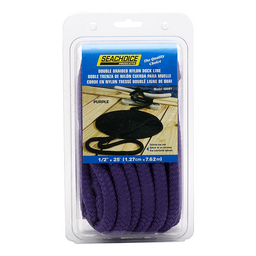 Seachoice Double-Braid Nylon Dock Line w/ Eye Splice, Pre-Shrunk, Heat Stabilized, 1/2 In. X 25 Ft., Purple thumbnail-5