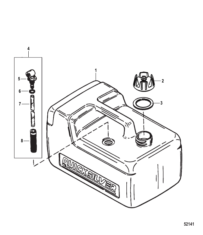 Fuel Tank Assembly (3.2 Gallon) Threaded Fitting - Serial Range ...