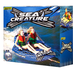 Seachoice Sea-Creature Towable Tube, Open Top Boat Tube w/ Backrests, 2 Person, 60 In. X 58 In. thumbnail-2