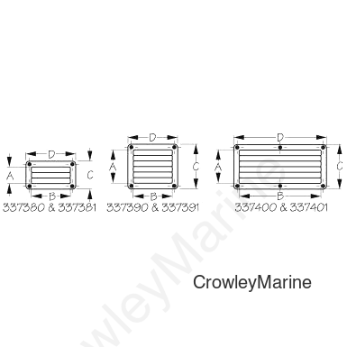 Louvered Vent 4-7/8X10-1/8 - Sea-Dog Line - 337400 (337400-1)