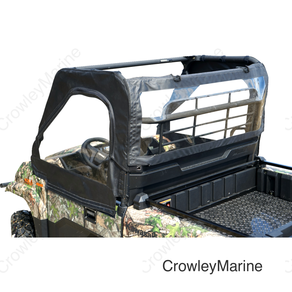 Soft Upper Doors - Rear Windshield - Black - Mule Pro-MX