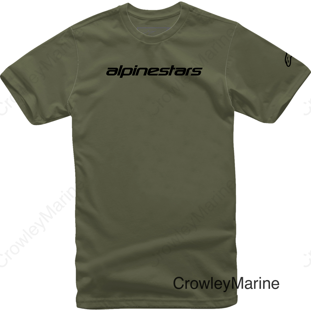 Linear Wordmark T-Shirt - Military/Black - Medium