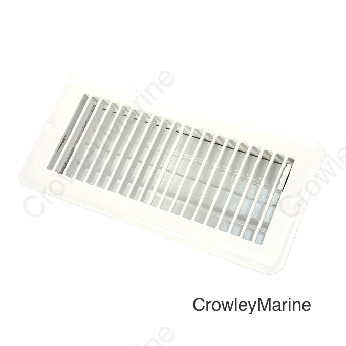 JR Products 4" x 10" Dampered Metal RV Floor Register