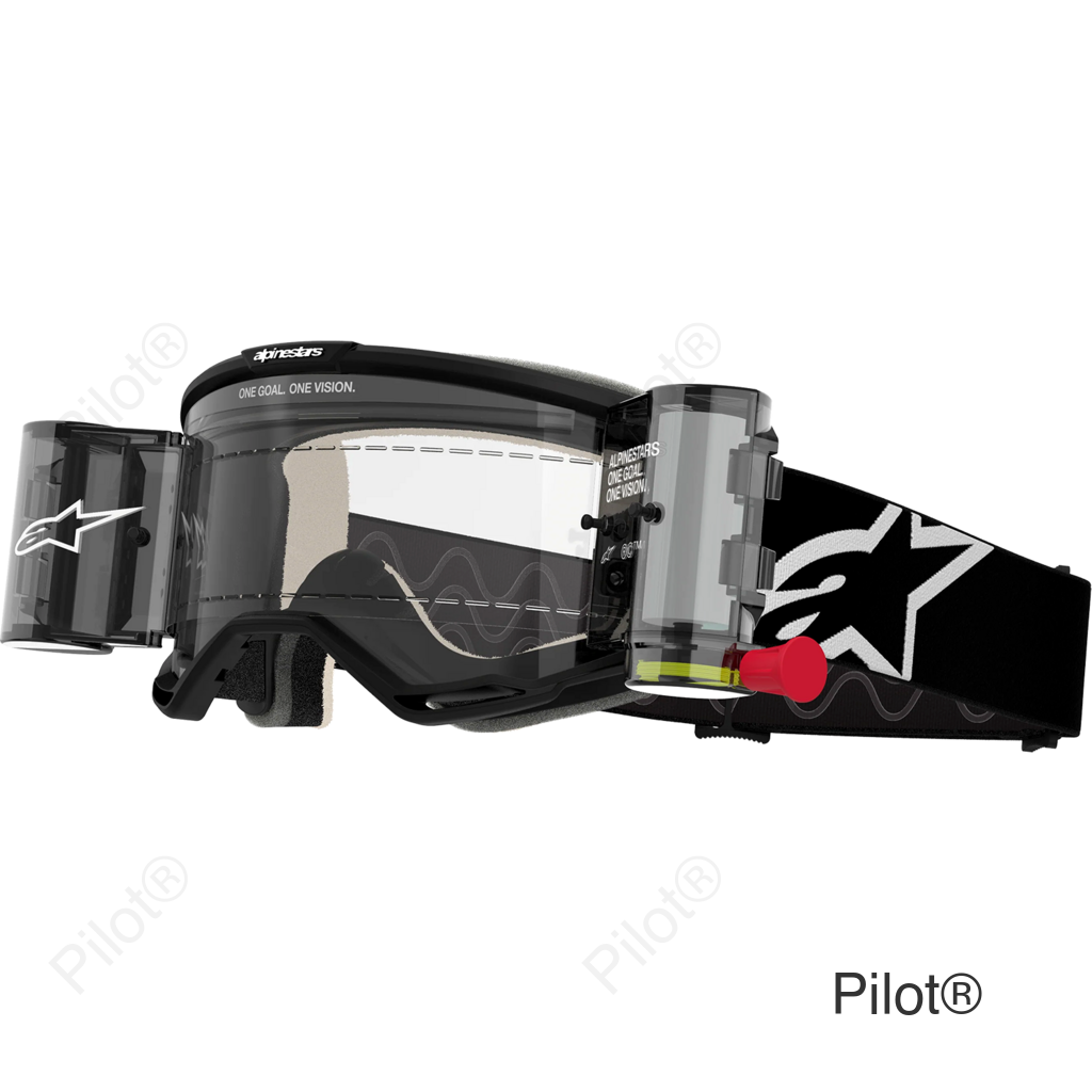 Vision 5 Roll-Off Goggle - Corp - Black - Clear