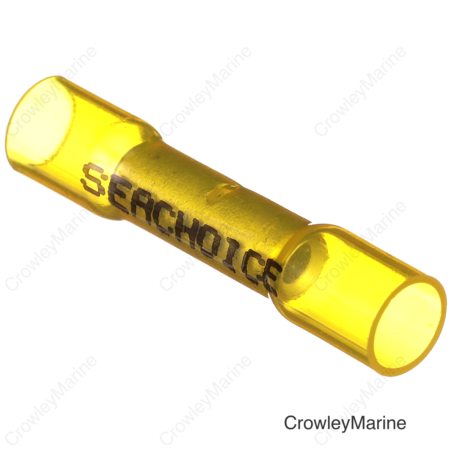 Seachoice Heat Shrink Butt Connector Wire, Solderless, Fits 12-10 Wire Range, Yellow, Pack of 25