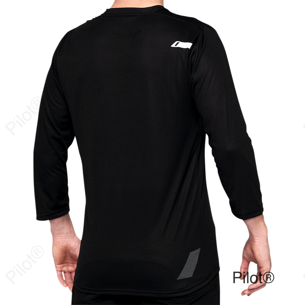 Airmatic 3/4 Sleeve Jersey - Black - Small