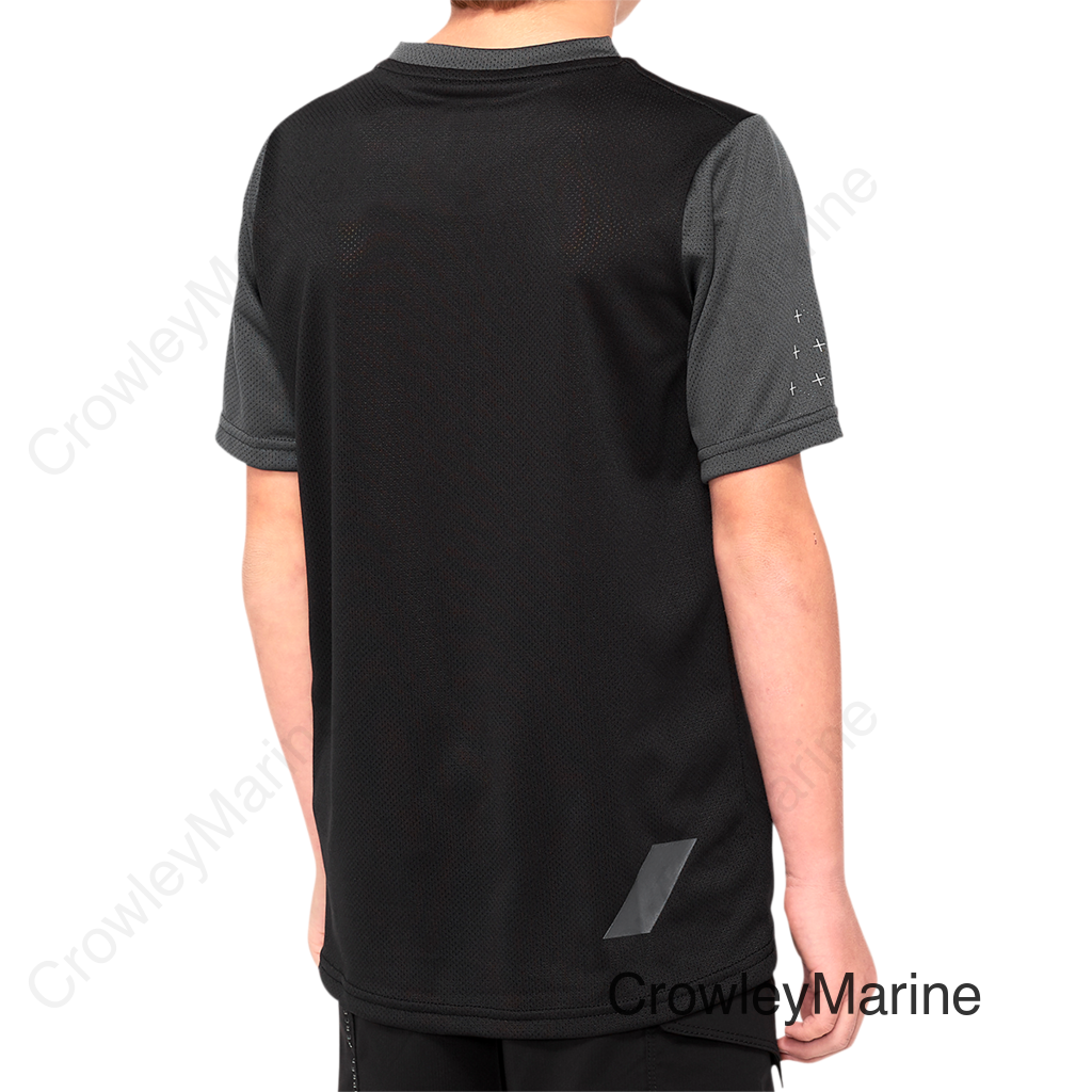 Youth Ridecamp Jersey - Short-Sleeve - Black/Charcoal - Large
