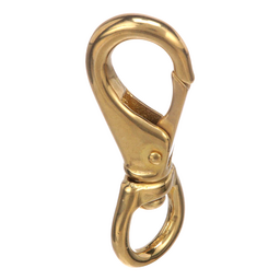 Seachoice Swivel Eye Snap, Cast Brass, Size #1, 3-1/4 In. Long, 5/8 In. ID Eye