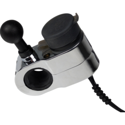 Dual USB Charger - 1" Ball Mount - Black thumbnail-2