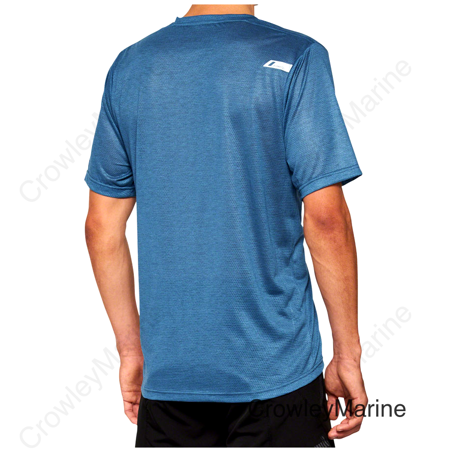 100% Airmatic Mesh Jersey - Slate Blue Short Sleeve Medium