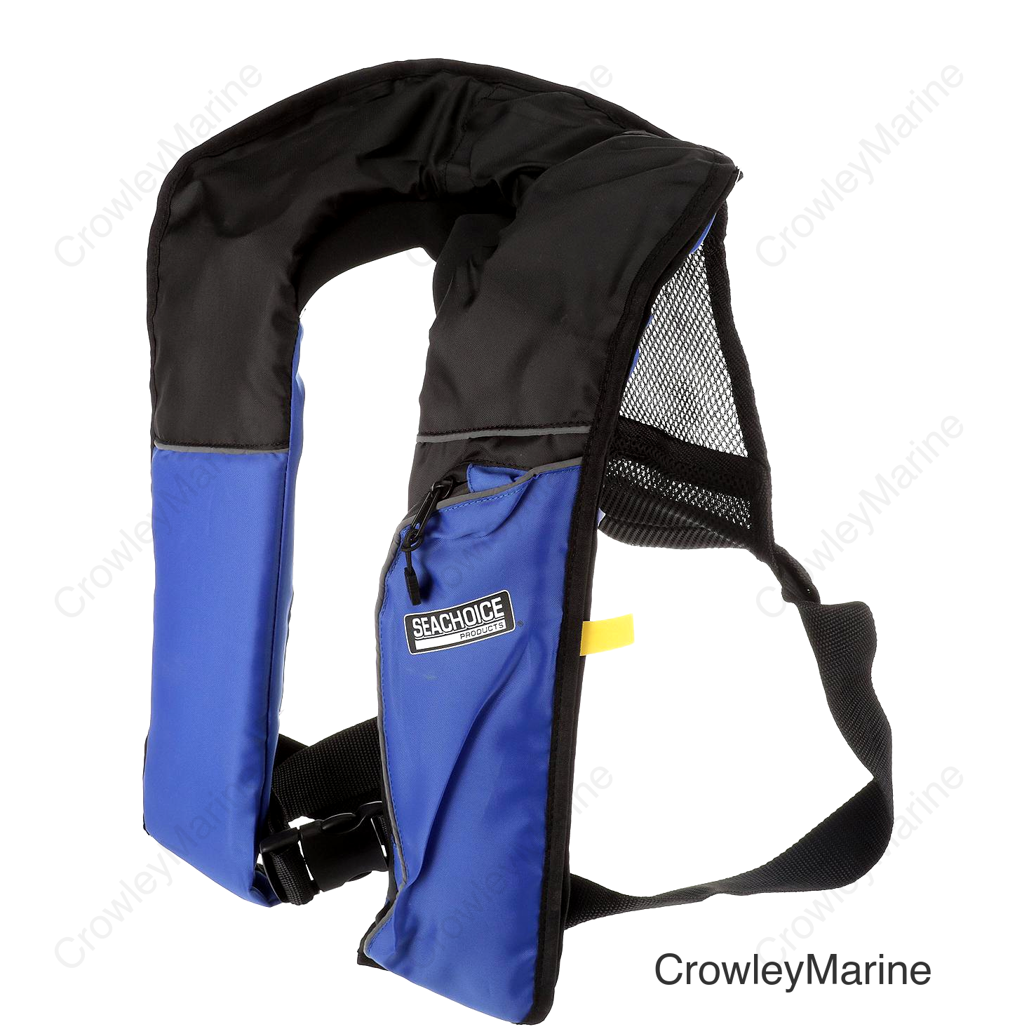 Seachoice Inflatable Personal Flotation Device (PFD), Low-Profile Life Vest, USCG Approved Type V, Adult Size, Blue/Black