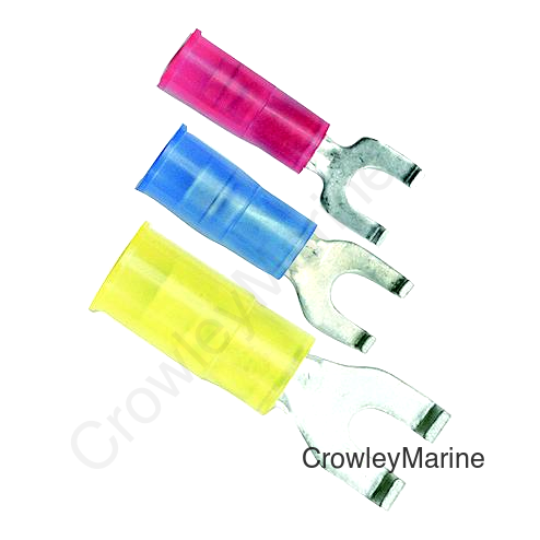 Ancor 230313 Marine Grade™ Nylon Spade Terminal, #10 Fastener, 16-14 Wire, Blue, 6/Pk