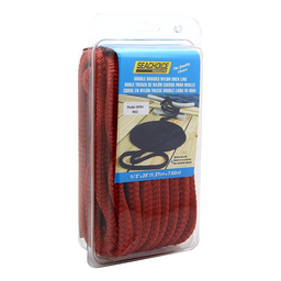 Seachoice Double-Braid Nylon Dock Line w/ Eye Splice, Pre-Shrunk, Heat Stabilized, 1/2 In. X 25 Ft., Red thumbnail-2