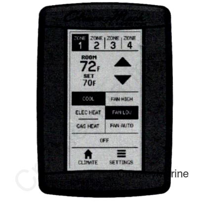 RVC ZONE WALL T-STAT  BLACK