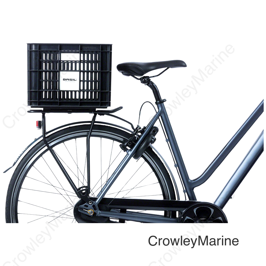 Basil Bicycle Crate M 29.5L Recycled Synthetic Black