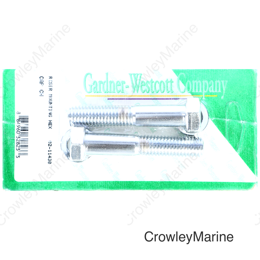 RISER BOLTS CHROME HEX CAP 1/2-13 X 2 3/4 COARSE THREAD