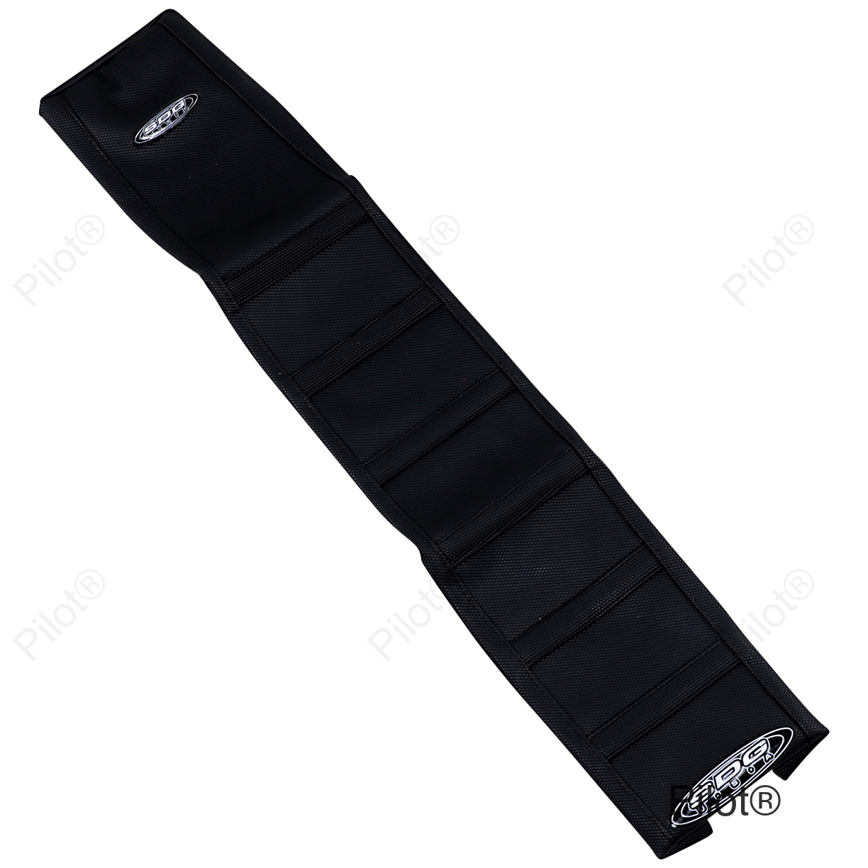6-Ribbed Seat Cover - Black Ribs/Black Top/Black Sides