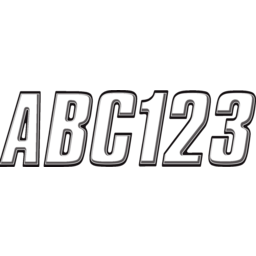 Hardline Series 800 Registration Kit, Block Style Solid Body With Bevel Effect, Contrasting Outline (Includes 4 Sets of 3" A-Z, 0-9) thumbnail-1