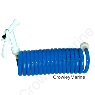 Coiled Hose Only, 25' Blue, w/Pistol Grip Nozzle