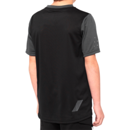 Youth Ridecamp Jersey - Short-Sleeve - Black/Charcoal - Medium thumbnail-1