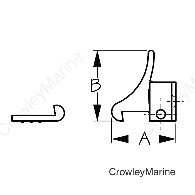 Sea-Dog 2223301 Elbow Catch, Chrome/Brass 1 Pr.