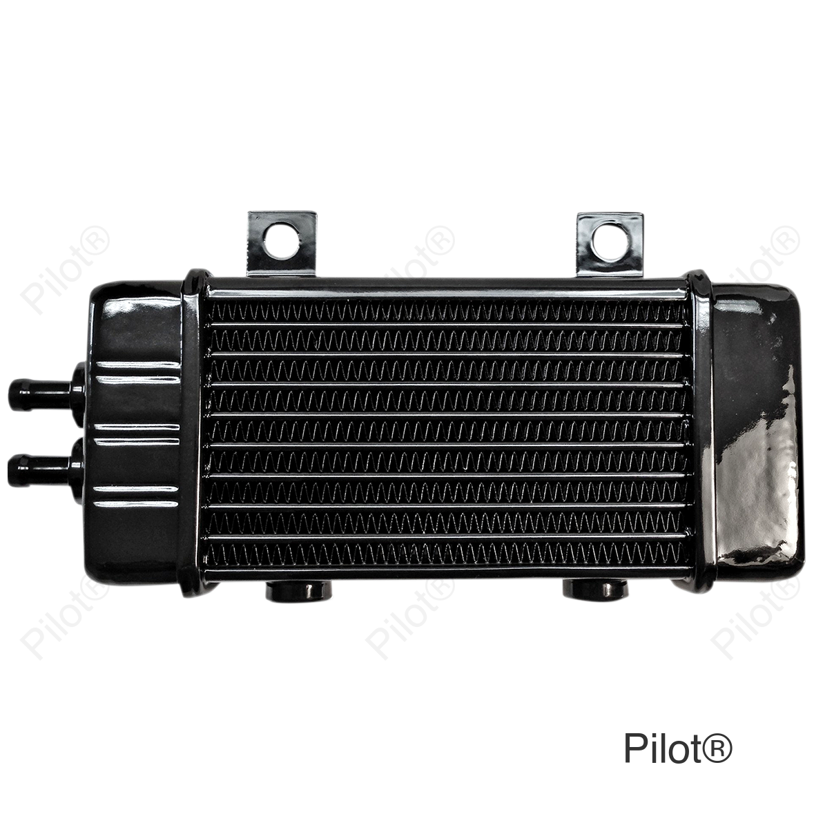 Universal Oil Cooler - 10-Row - Gloss Black