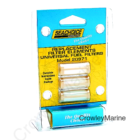 Seachoice Replacement Filters Only For 20941 In-Line Fuel Filter (Pack of 3)