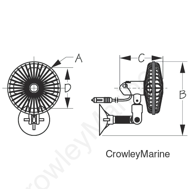 12V SUCTION CUP MOUNT FAN (450120-1)