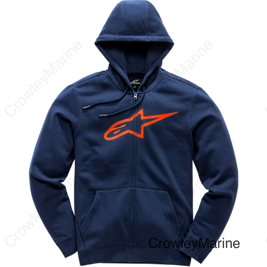 Ageless 2 Zip Hoodie - Navy/Red - XL
