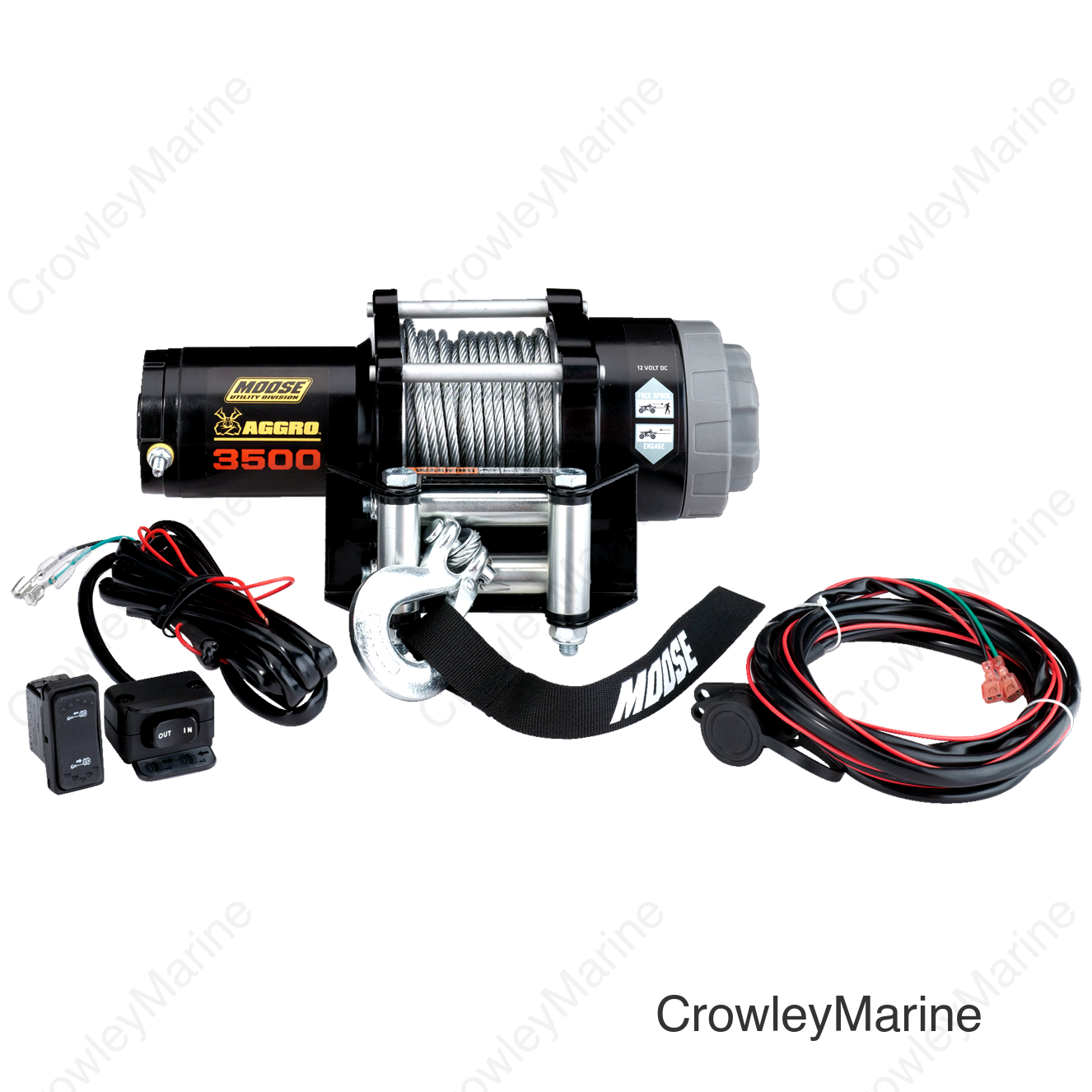WINCH 3500LB W/WRE RP MSE
