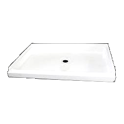 Specialty Recreation SP2432WC Center Drain Shower Base, 24" x 32", White