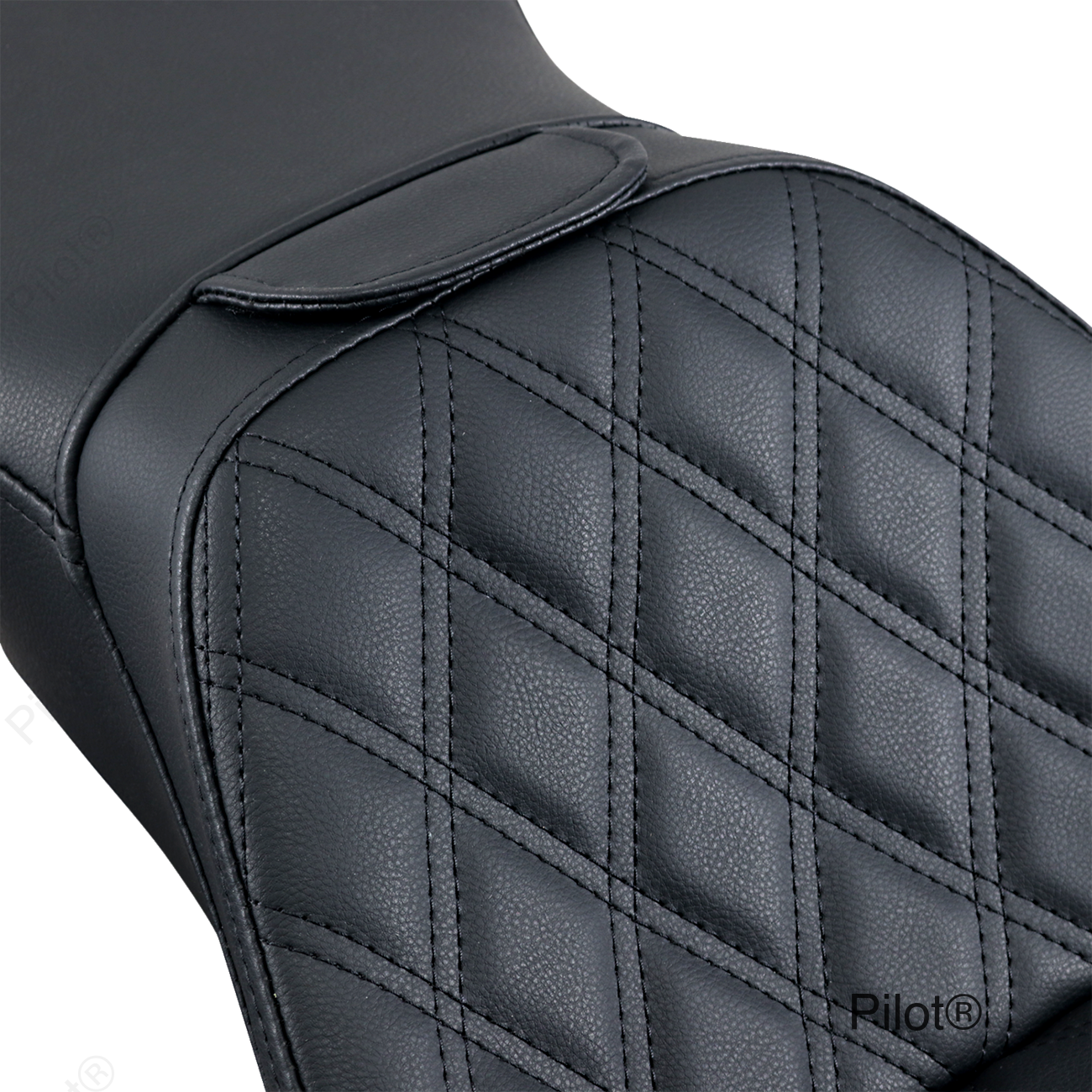 Explorer Seat - With Backrest - Lattice Stitched - Black - FLSTN