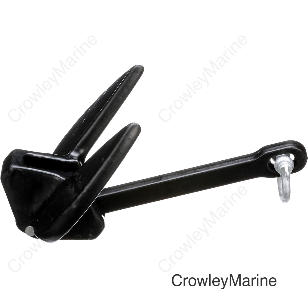 Seachoice Navy Anchor, Vinyl Coated Cast Iron, Black, 20 Lbs.