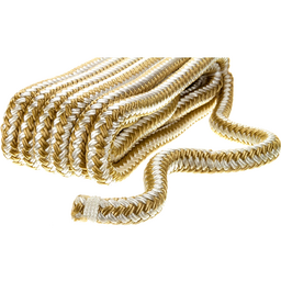 Seachoice Double-Braid Nylon Dock Line w/ Eye Splice, Pre-Shrunk, Heat Stabilized, 1/2 In. X 15 Ft., Gold White thumbnail-2