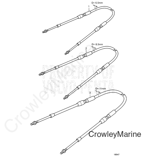 Control Cable (V2) - Volvo Penta (21633483)